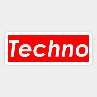 Techno (Red) Sticker